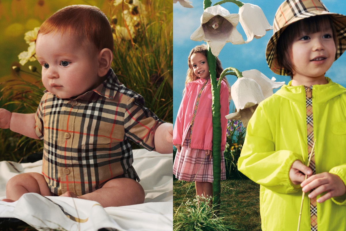 Burberry 童裝系列迎來全新篇章，為每一場戶外出遊與小冒險而生。2026夏季系列結合了經典格紋、明亮色彩與成套配件，為孩子們打造整季探索自然的造型。
