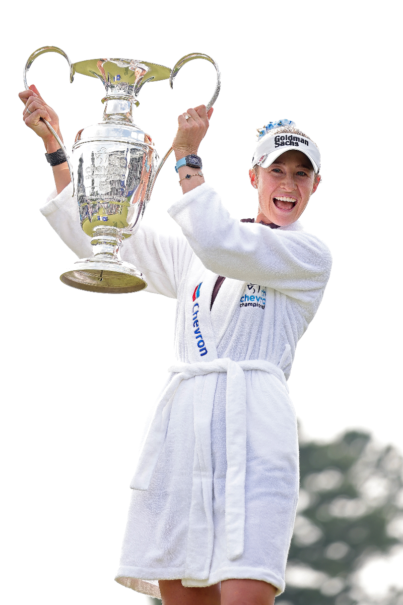 Nelly Korda以4天-18桿 五桿之差的成績毫無懸念的拿下本季第一場大賽 雪弗龍錦標賽冠軍，為生涯第三座大賽冠軍。