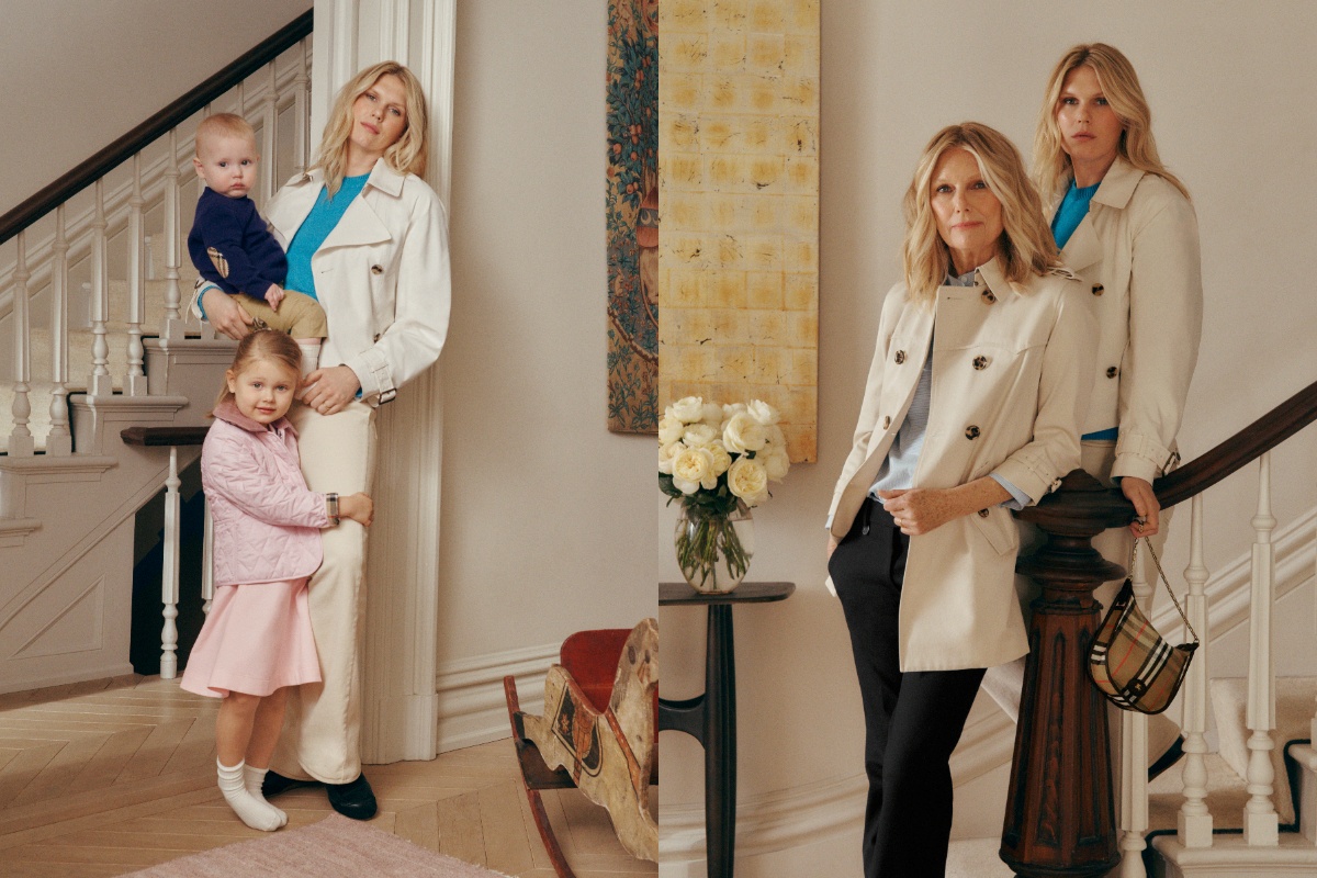 Burberry 以「家」為核心歡慶母親節—— 頌揚傳承、愛與時尚在世代間延續。本次形象視覺由美國超模帕蒂漢森與女兒亞歷珊卓、西奧多拉理查茲，以及孫子們一同入鏡，透過親密的家庭相處時刻，捕捉母職之美。