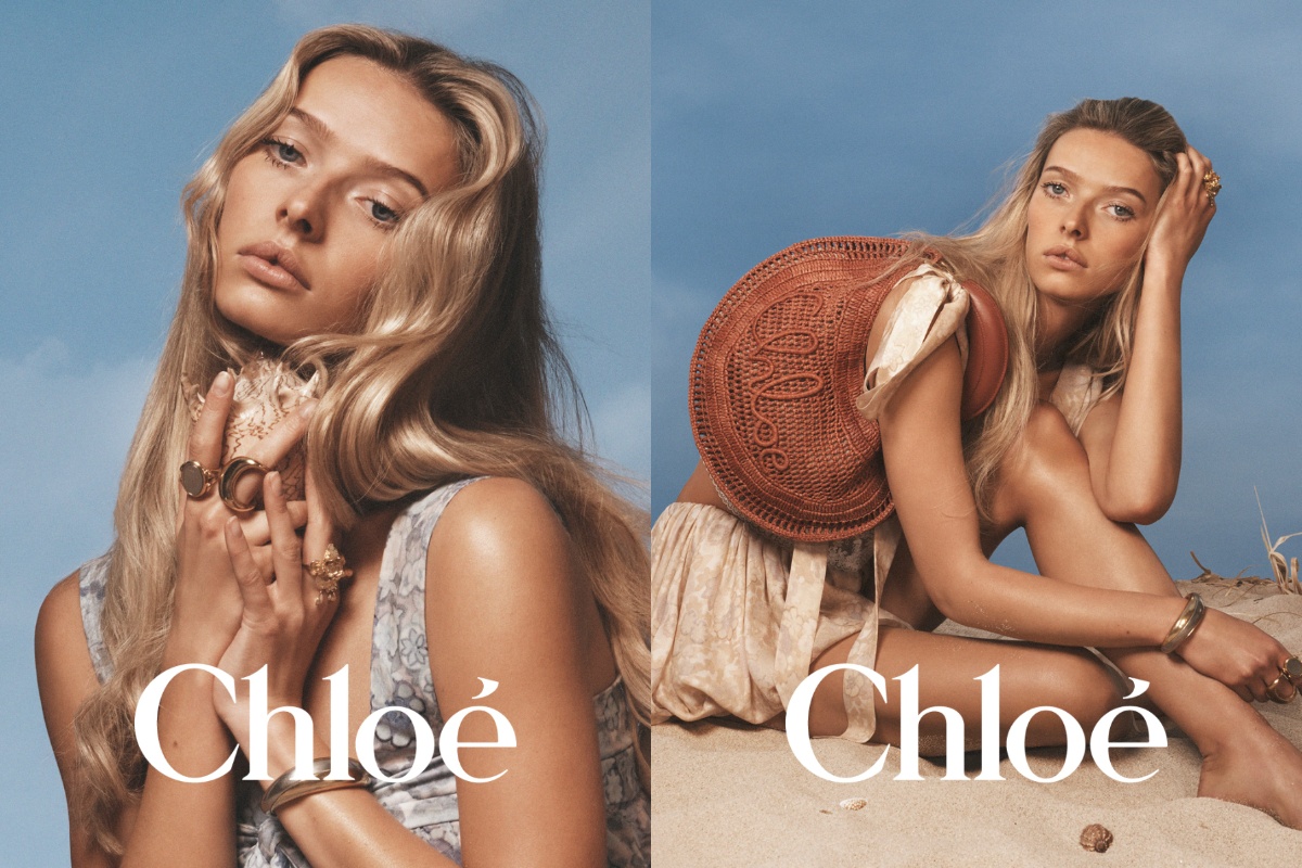 Chloé 呈獻 Chloé à la Plage 第二篇章，系列靈感源自對夏日詩意的夢幻嚮往。整個廣告企劃以超現實主義視角構想，並由 David Sims 掌鏡，捕捉陽光灑落的日子如何漸漸化作幻想。